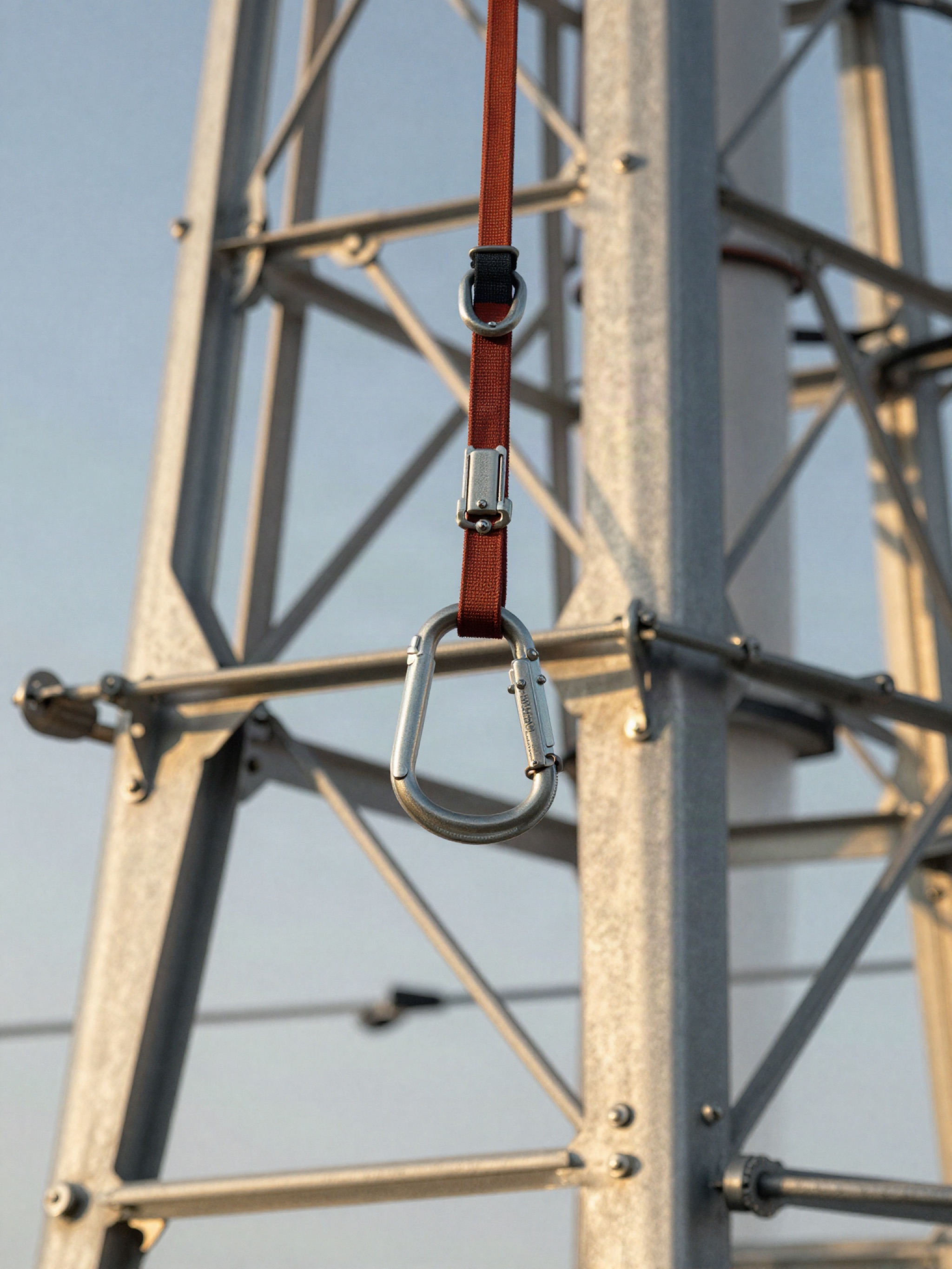 PSAgA-Ausrüstung am Gittermast
